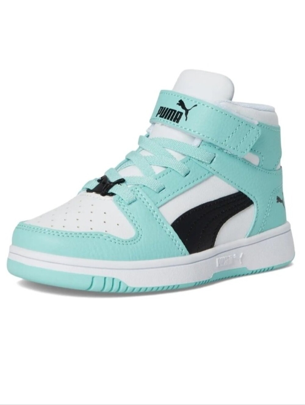 Puma Girls Hightops In Teal/White